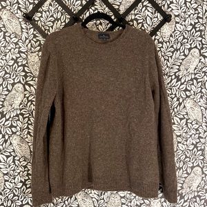 Mens Brooks Brothers Brown Speckled Wool Sweater
